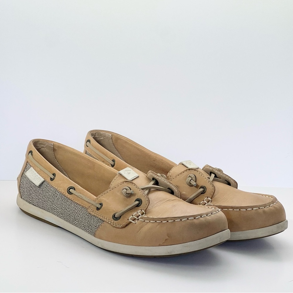 Sperry Womens Coil Ivy Leather Closed Toe Boat Shoes Size 9.5M GUC